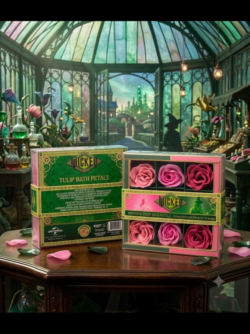 Wicked Tulip Bath Petals - Pink Rose Scent-NIB!